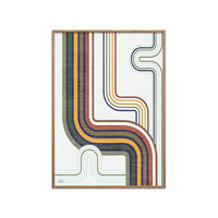 POSTER mit Rahmen Wild Apple - Retro Subway II - Eichefarben/Multicolor, Holz/Papier (50/70cm) - Poster&Frame