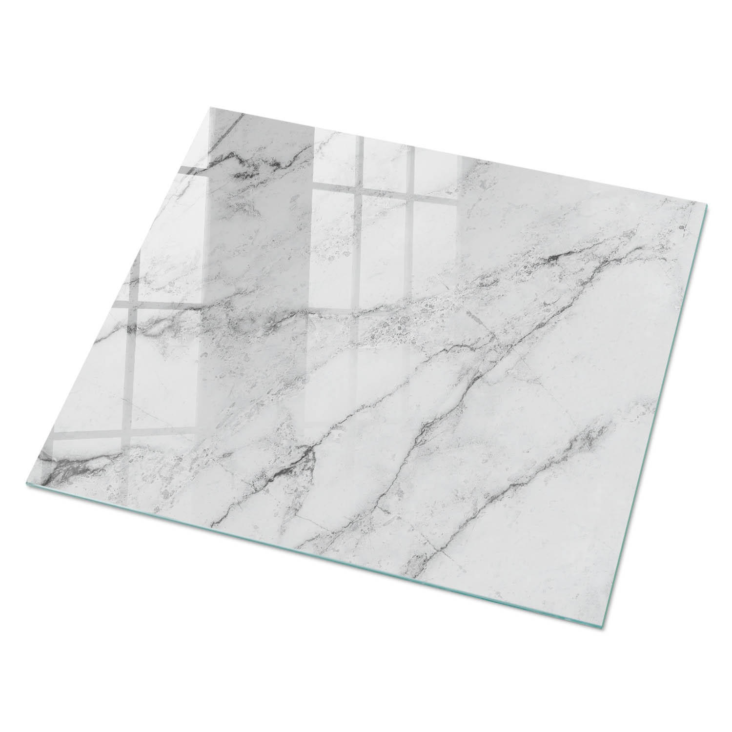 GLASPLATTE 80x60 cm – Marmorstruktur - Braun, Glas (0.4/80/60cm) - ArtPrintCave