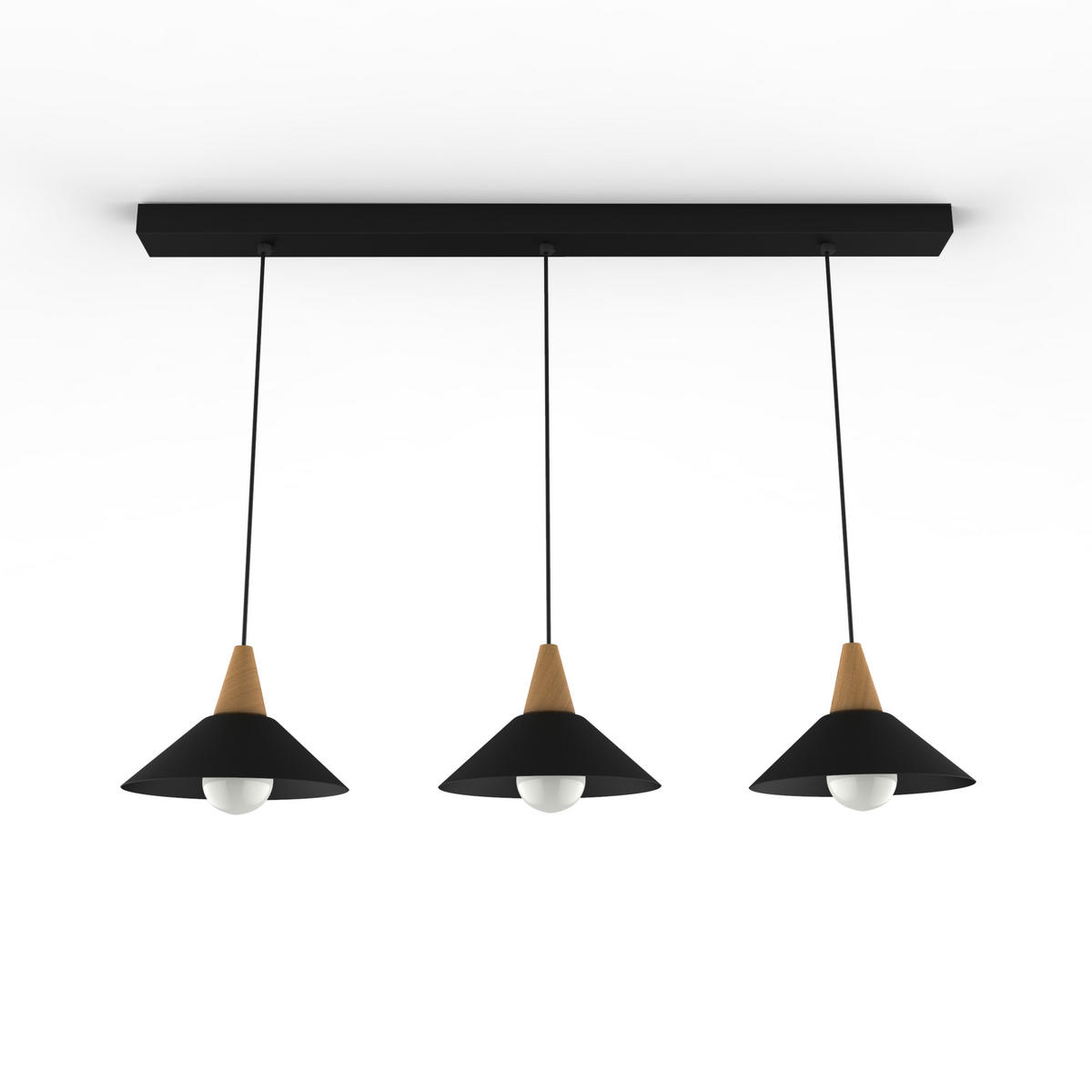 HÄNGELEUCHTE - Schwarz, Metall (25/100/16cm) - Lumicom