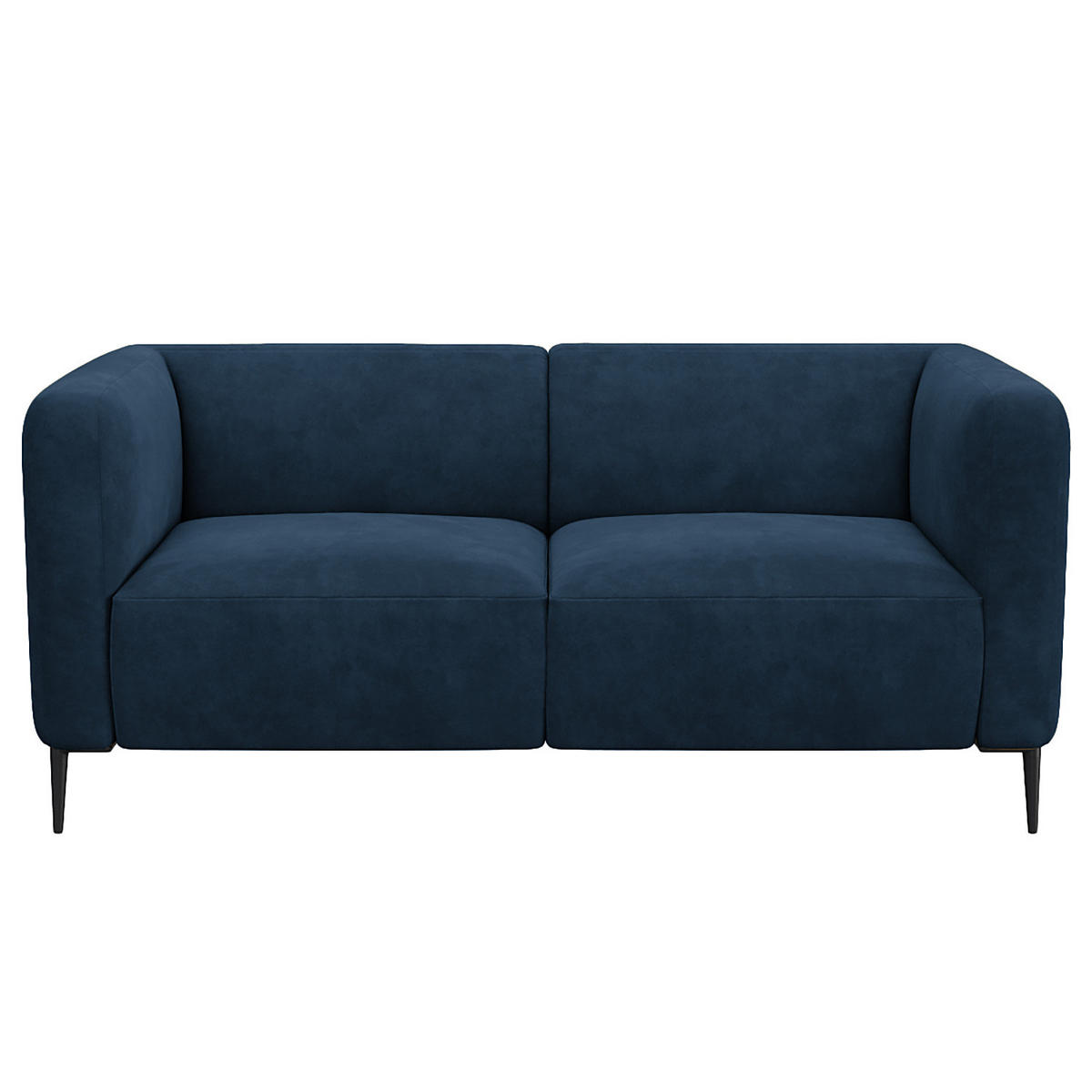 2,5-SITZER SOFA - Schwarz/Dunkelblau, Textil/Metall (175/74/88cm) - home24