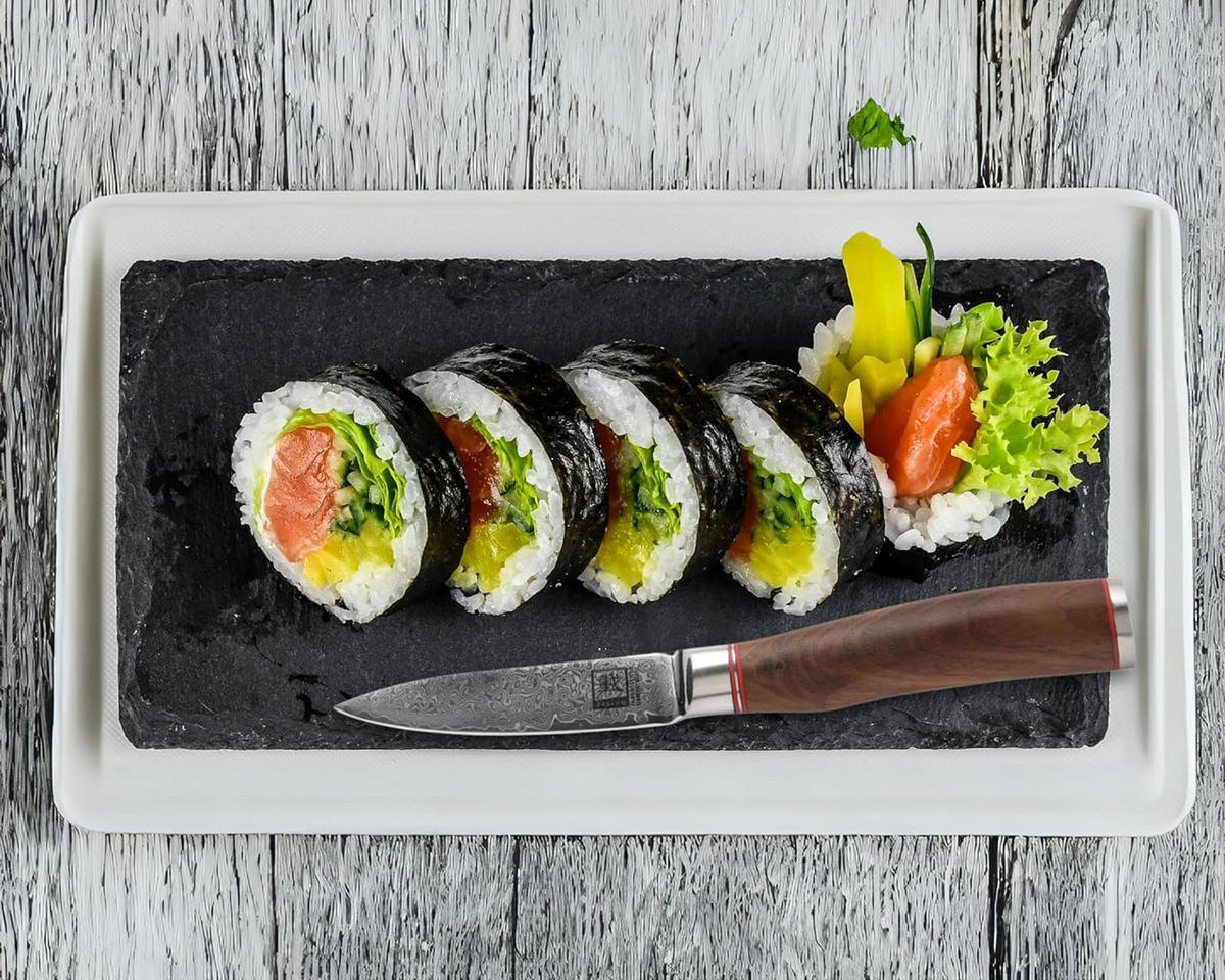 OFFICEMESSER 9,5 cm - Nussbaumfarben, Holz/Metall (20cm) - Zayiko