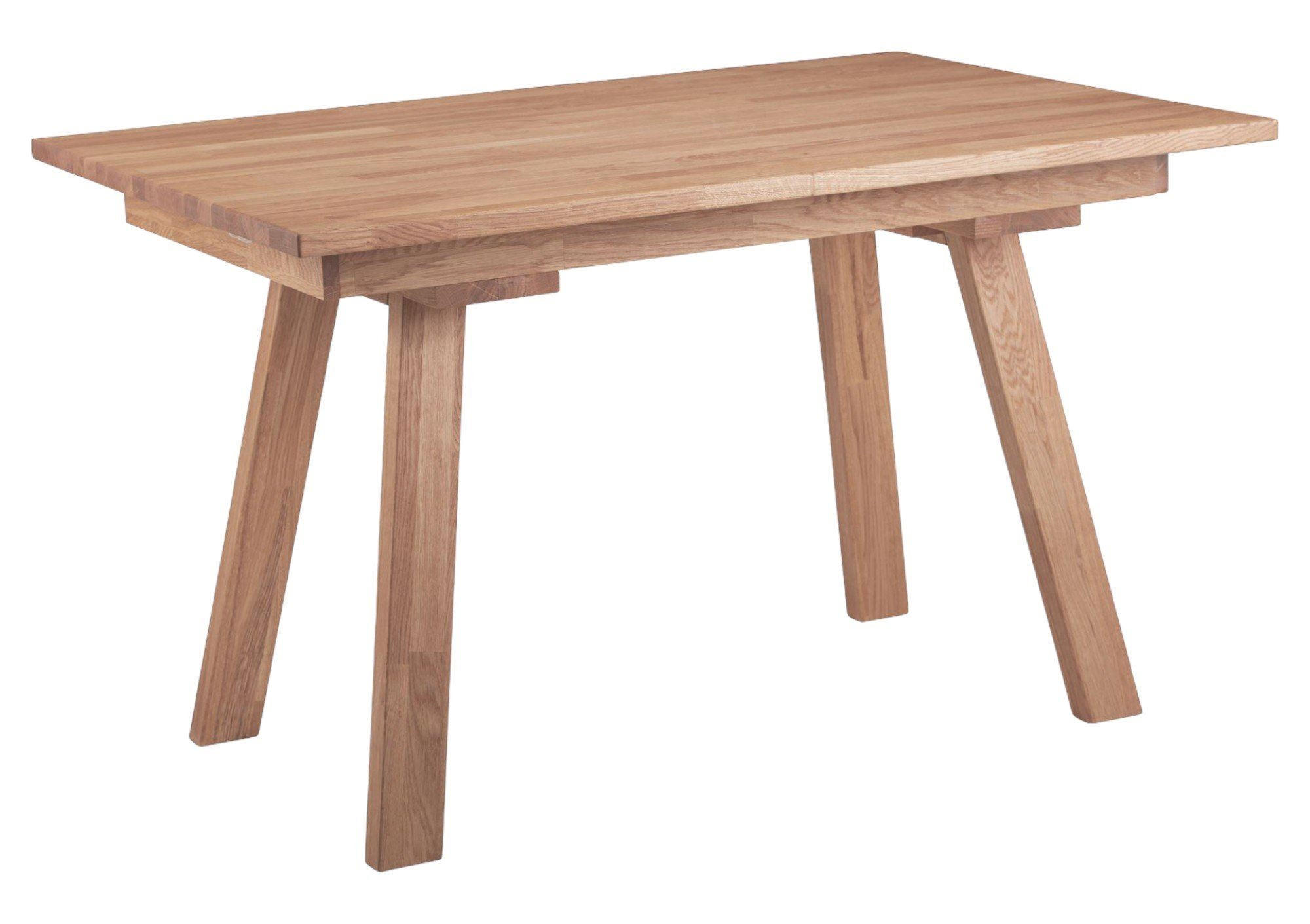 KÜCHENTISCH Massiv Daveen 125 x 85 x 75 Esstisch Holz massiv Wildeiche geölt - Wildeiche, Holz (125/85/75cm) - 58aufmkessel