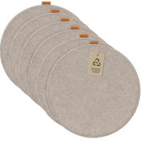 SITZKISSEN mit Antirutschnoppen 6er-Set - Beige, Textil (35/35/2cm) - Miqio Design