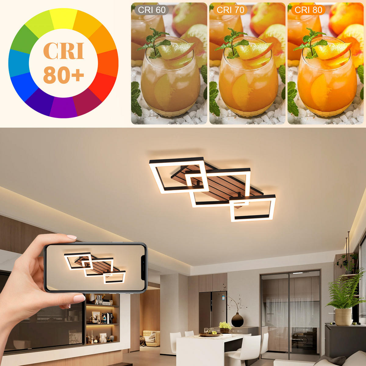 LED stropní svítidlo 58/31/8 cm - černá, kov (31/58/8cm) - Nettlife
