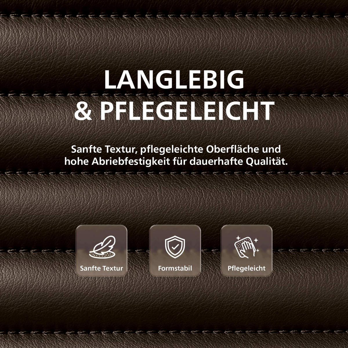 HOCKER Lederlook braun - Chromfarben/Braun, Textil/Metall (42/80/52cm) - CLP