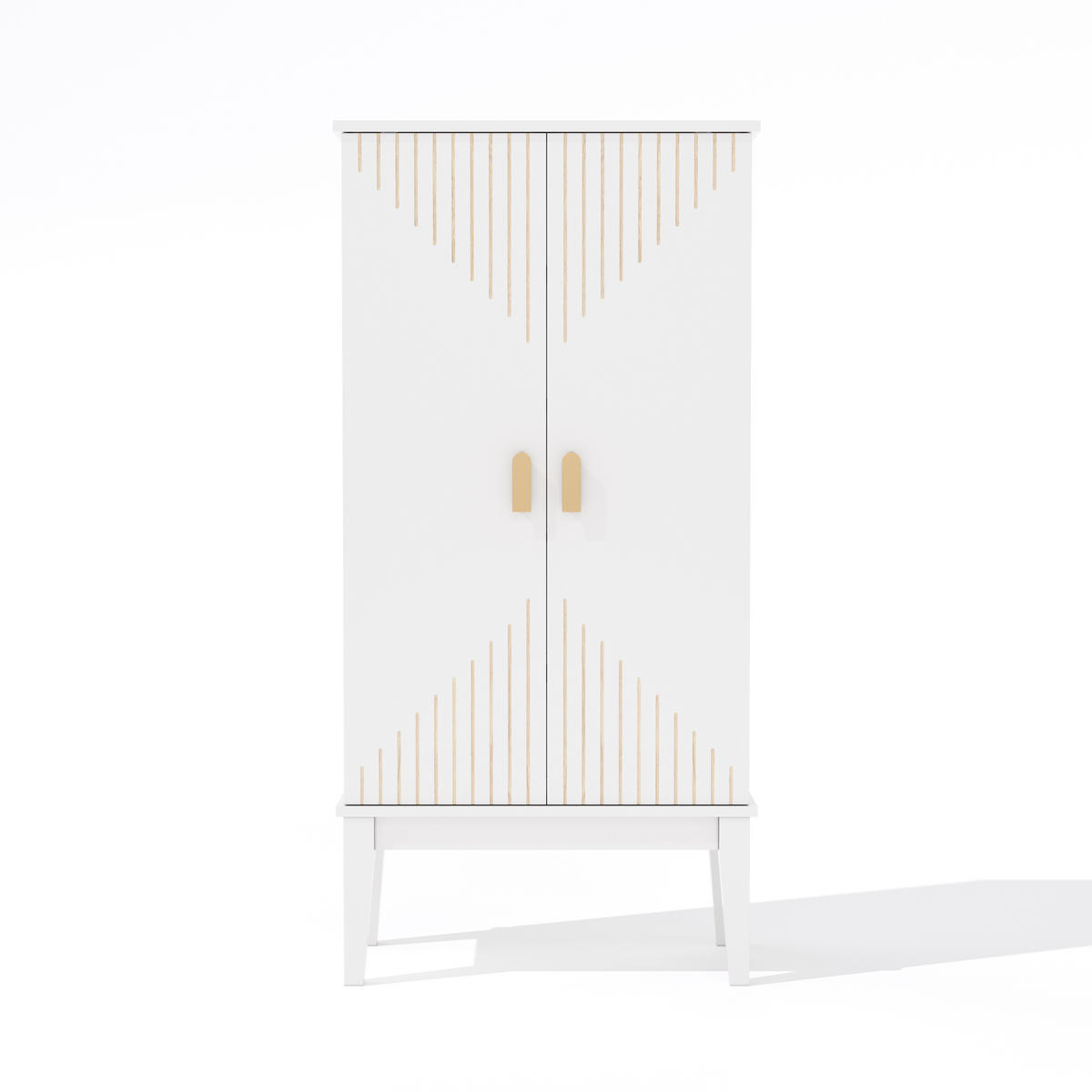 BUFFET 120/30/59 cm Weiß aus MDF mit 2 Türen - Weiß, Holzwerkstoff (59/120/30cm) - OKWISH