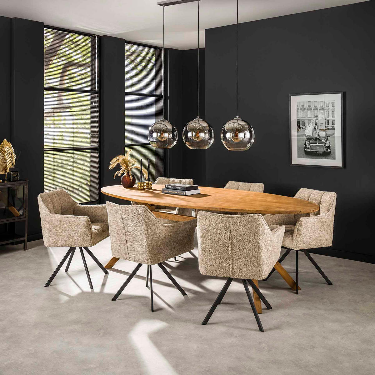 ESSZIMMERSTUHL Raster Beige 61/62/82 cm - Beige, Textil (62/82/61cm) - Hoyz Collection