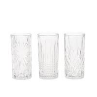 GLÄSERN 3er-Set Transparent 380 ml 7/7/14,5 cm - Transparent, Glas (0.38L) - Excellent Houseware
