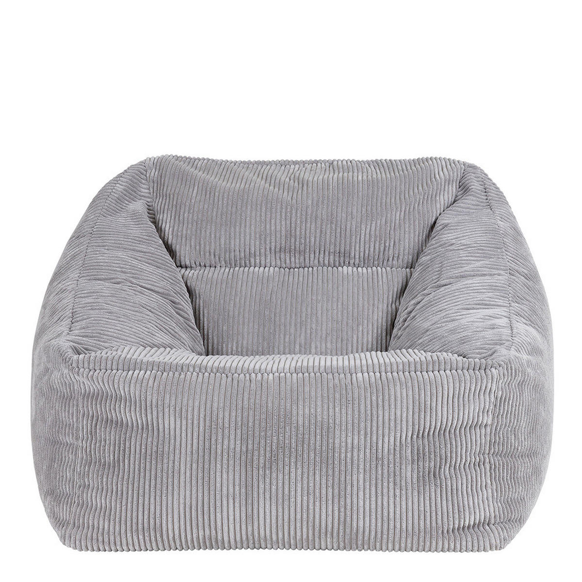 SITZSACK Cord Sessel Natalia - Hellgrau/Grau, Textil (100/80/88cm) - icon