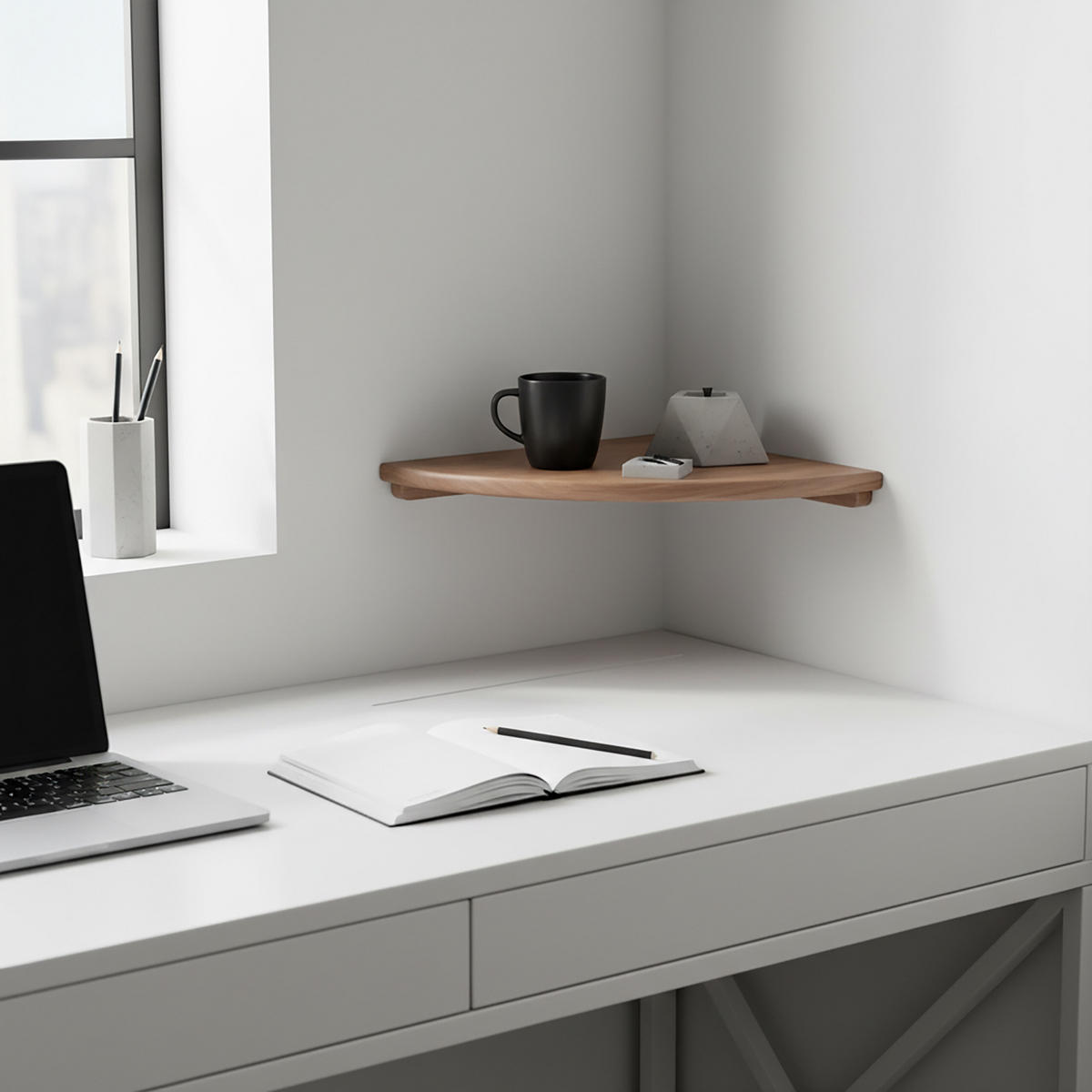 ROHOVÁ pol. - svetlohnedá, drevo (25/3/25cm) - Relaxdays