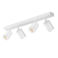 DECKENSTRAHLER Glanz 4-flammig 54/6/10 cm - Weiß, Metall (54/6/10cm) - Nettlife