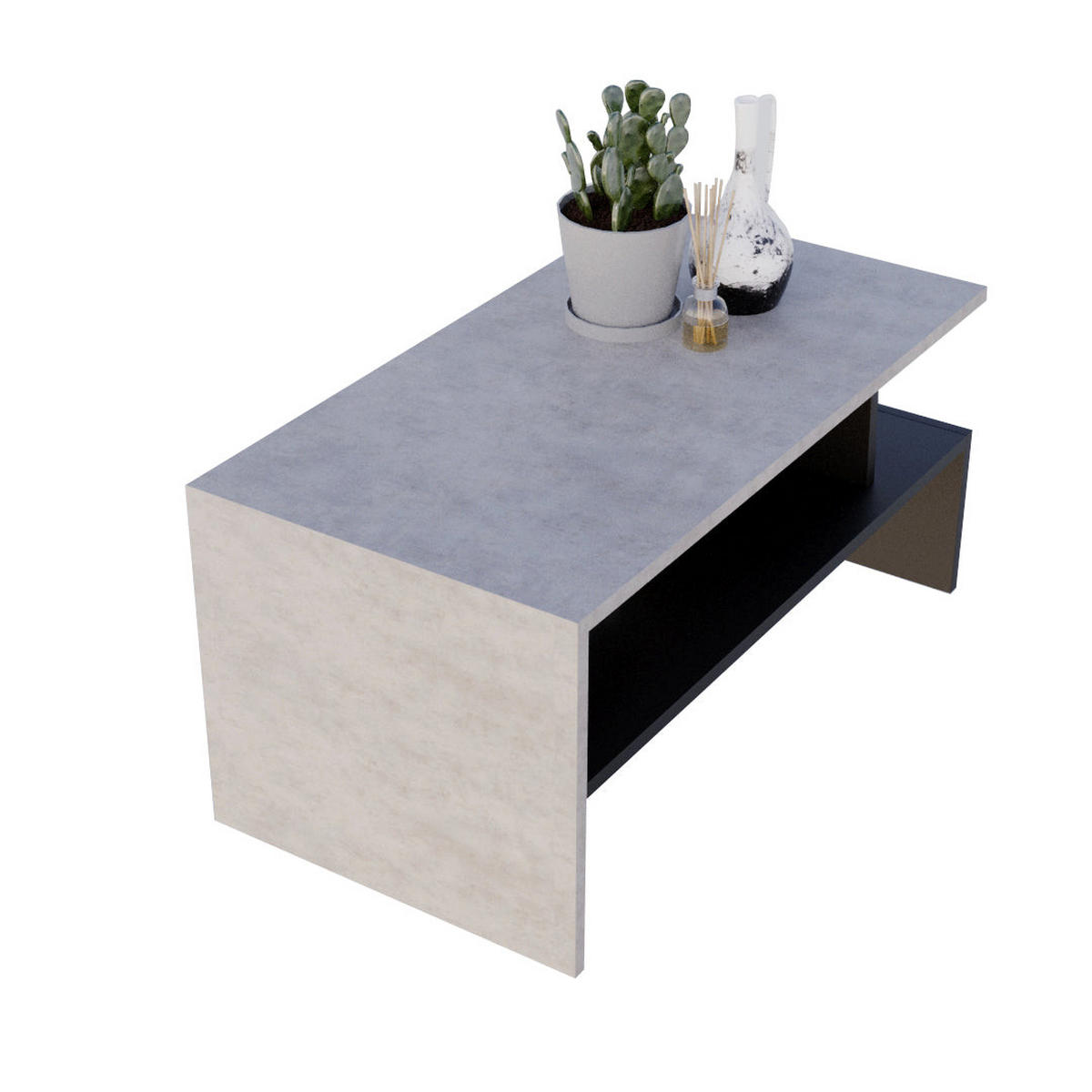 COUCHTISCH JULA 93 - Multicolor/Schwarz, Holz (50/93/45cm) - Mat-Haus
