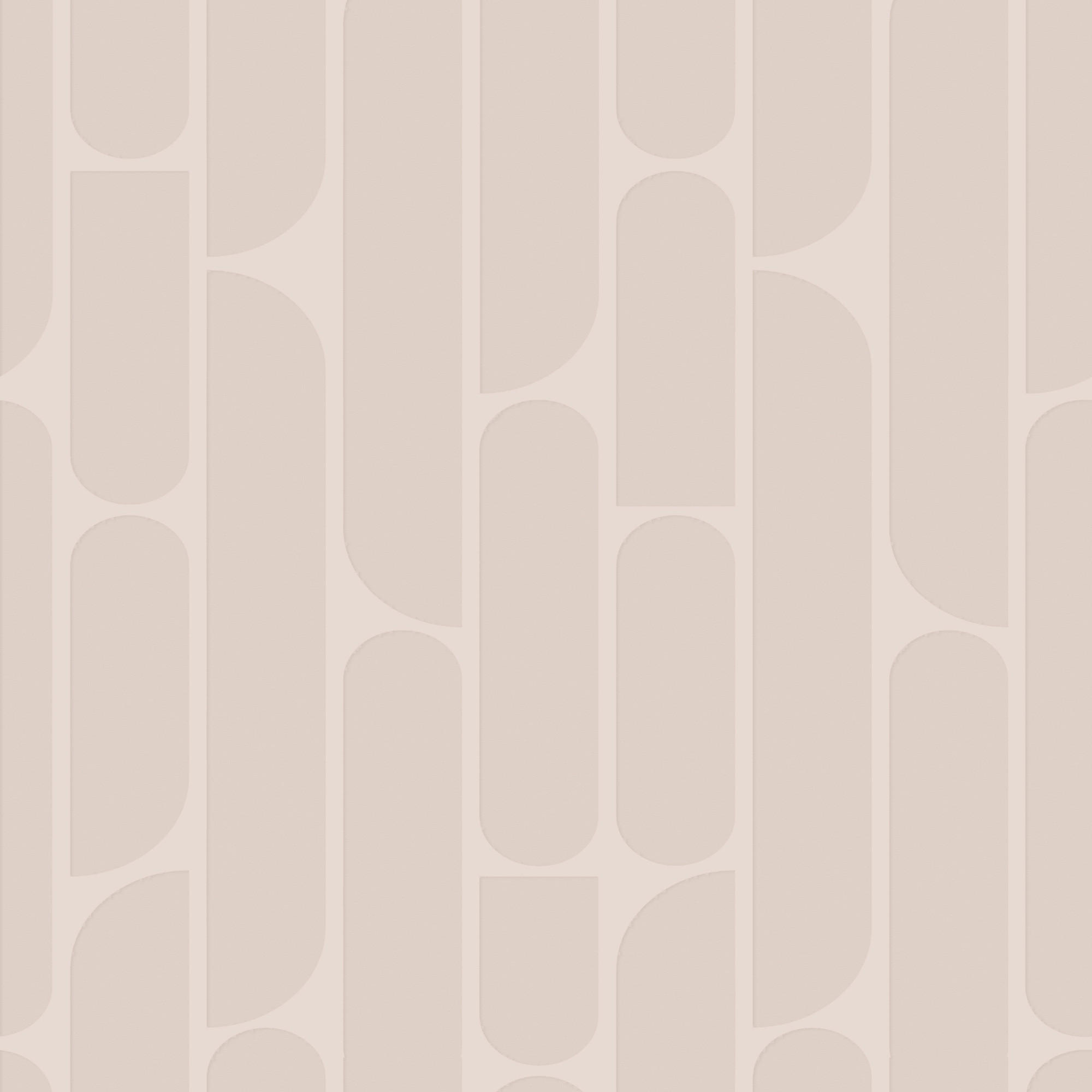 VLIESTAPETE Geo Retro - Beige, Papier/Kunststoff (52/1000cm) - Sublime