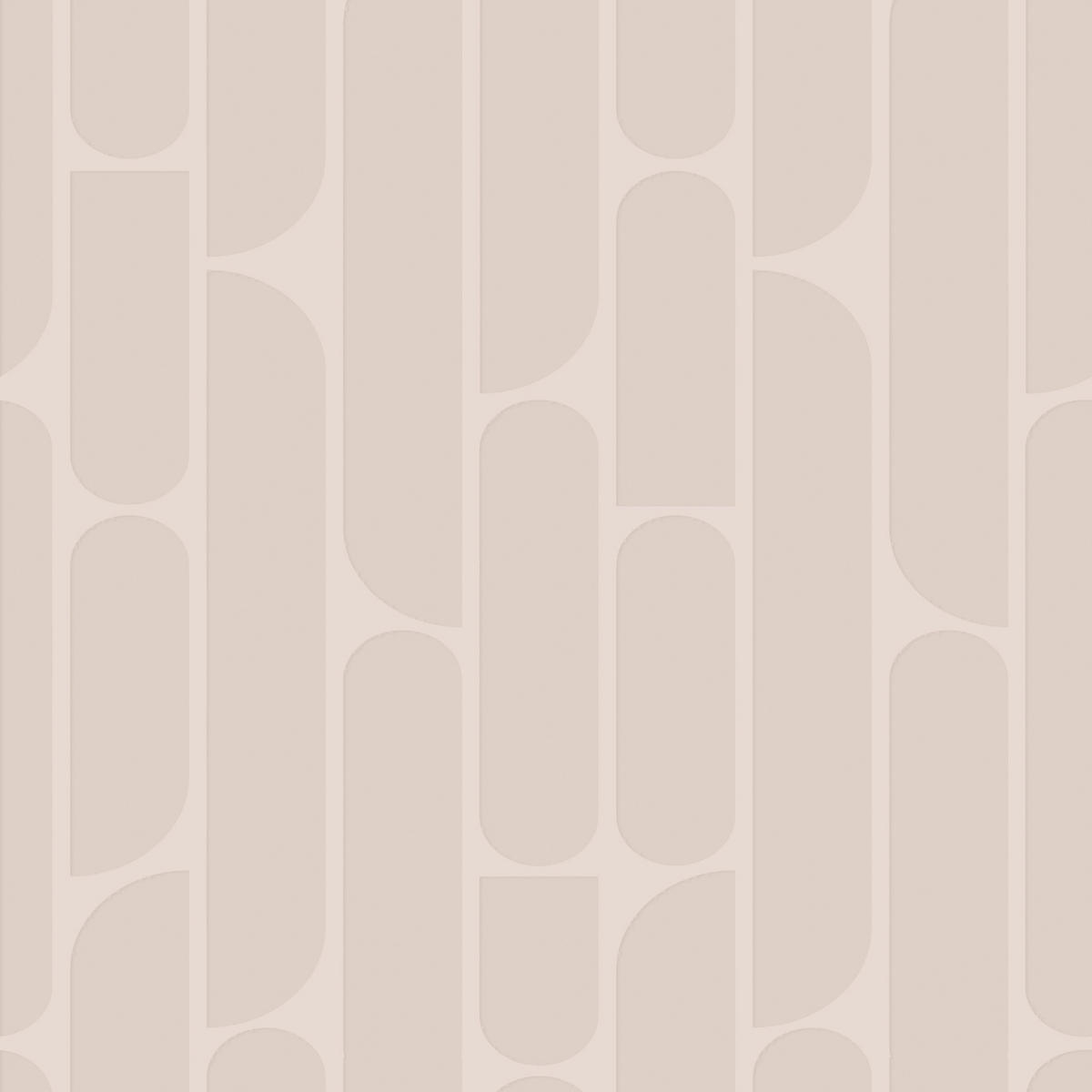 VLIESTAPETE Geo Retro - Beige, Papier/Kunststoff (52/1000cm) - Sublime