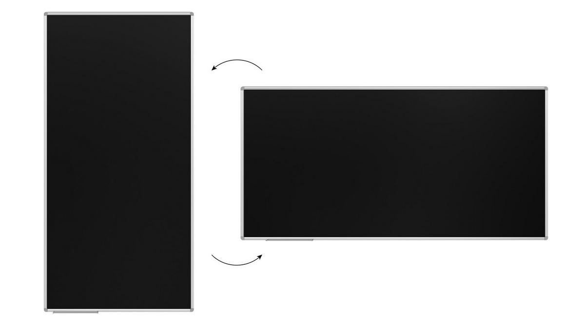 KREIDETAFEL Schwarze magnetische mit Alurahmen Premium EXPO 200x100cm - Schwarz, Metall (200/100/1.6cm) - ALLboards