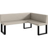 ECKBANK ERIC_U - Beige, Leder (128/168cm) - Meblini