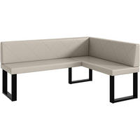 ECKBANK ERIC_U - Beige, Leder (128/168cm) - Meblini