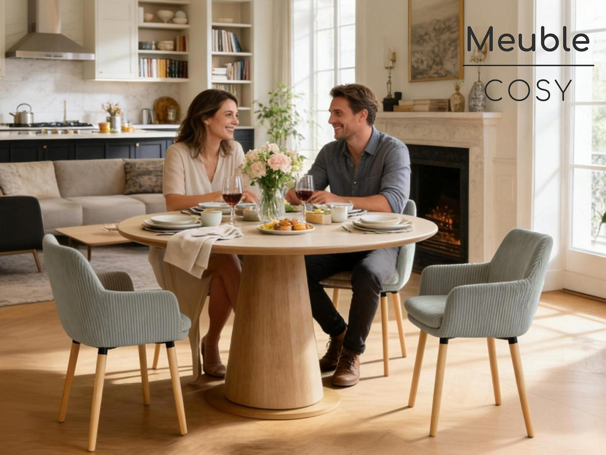 ZWEI graue Esszimmerstühle im modernen Stil - Grau, Textil (54/77/53cm) - Meubles Cosy