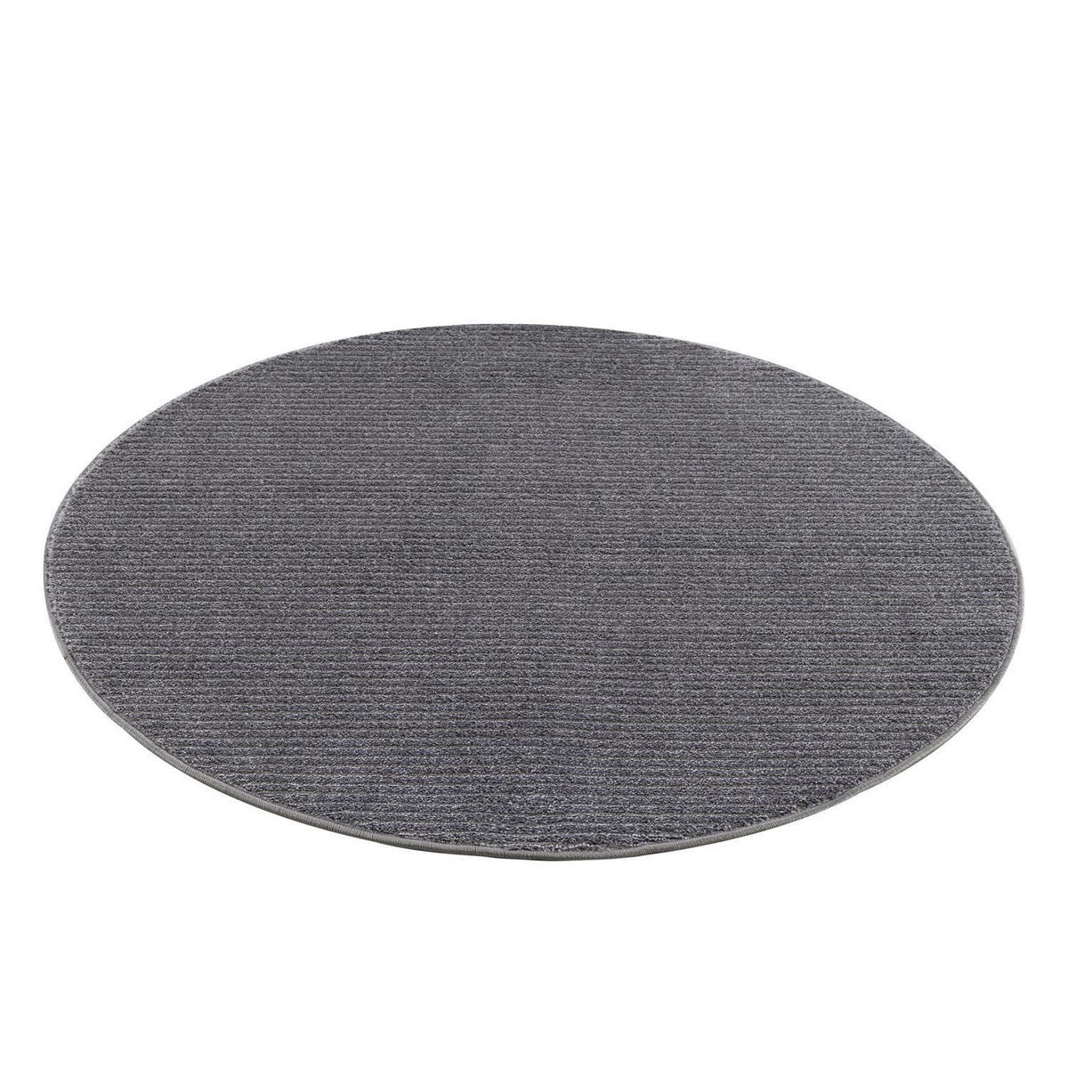KURZFLOR-TEPPICH Fancy 900 Grau 200x200 cm rund - Grau, Textil (200/200cm) - carpet city