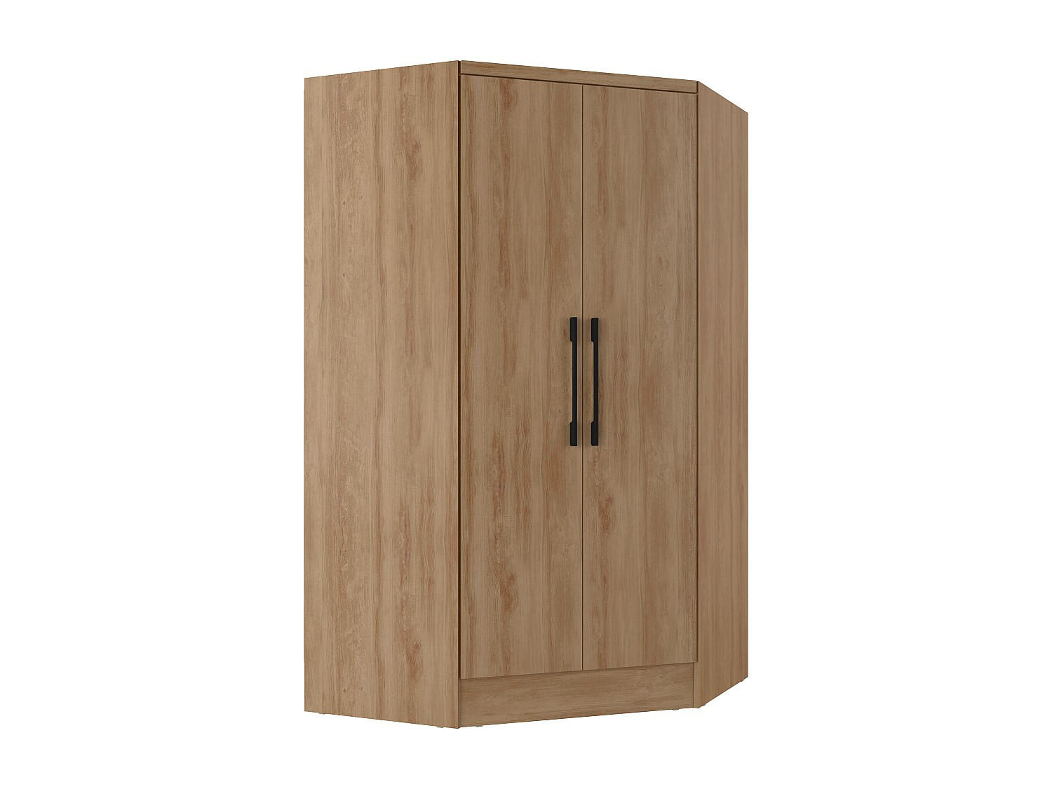 KLEIDERSCHRANK - 101.5 cm x 101.5 cm - Holz, Platte - Naturfarben Hell AURALI - Naturfarben, Holz (101.5/182/101.5cm) - Vente-Unique