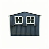 GERÄTEHAUS 275.7/181.7/194.8 cm Anthrazitgrau mit 2 Fenstern und Blumenregal (4,33 m²) - Anthrazit, Metall (181.7/198.4/275.7cm) - Oxeza