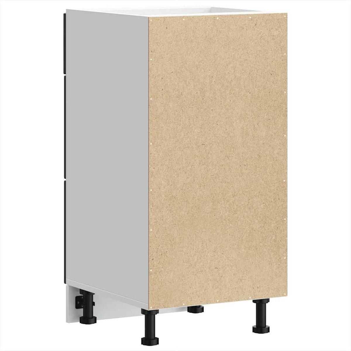 KÜCHENUNTERSCHRANK Maro Schwarz 40x46x81,5 cm - Schwarz, Holz (40/81.5/46cm) - DELUKE