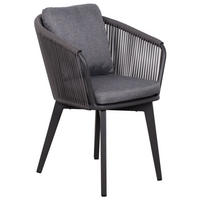 GARTENSTUHL Cadiz - Grau, Metall (63/78/58cm) - Mr. Deko