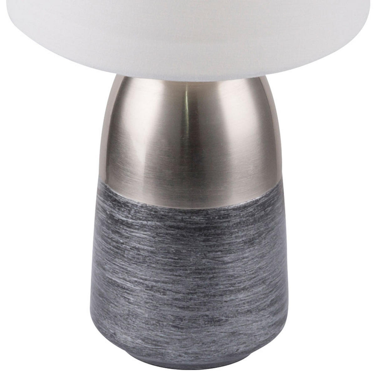 TOUCH TISCHLEUCHTE Textil Grau Metall - Grau, Metall (16/16/31cm) - Globo Lighting