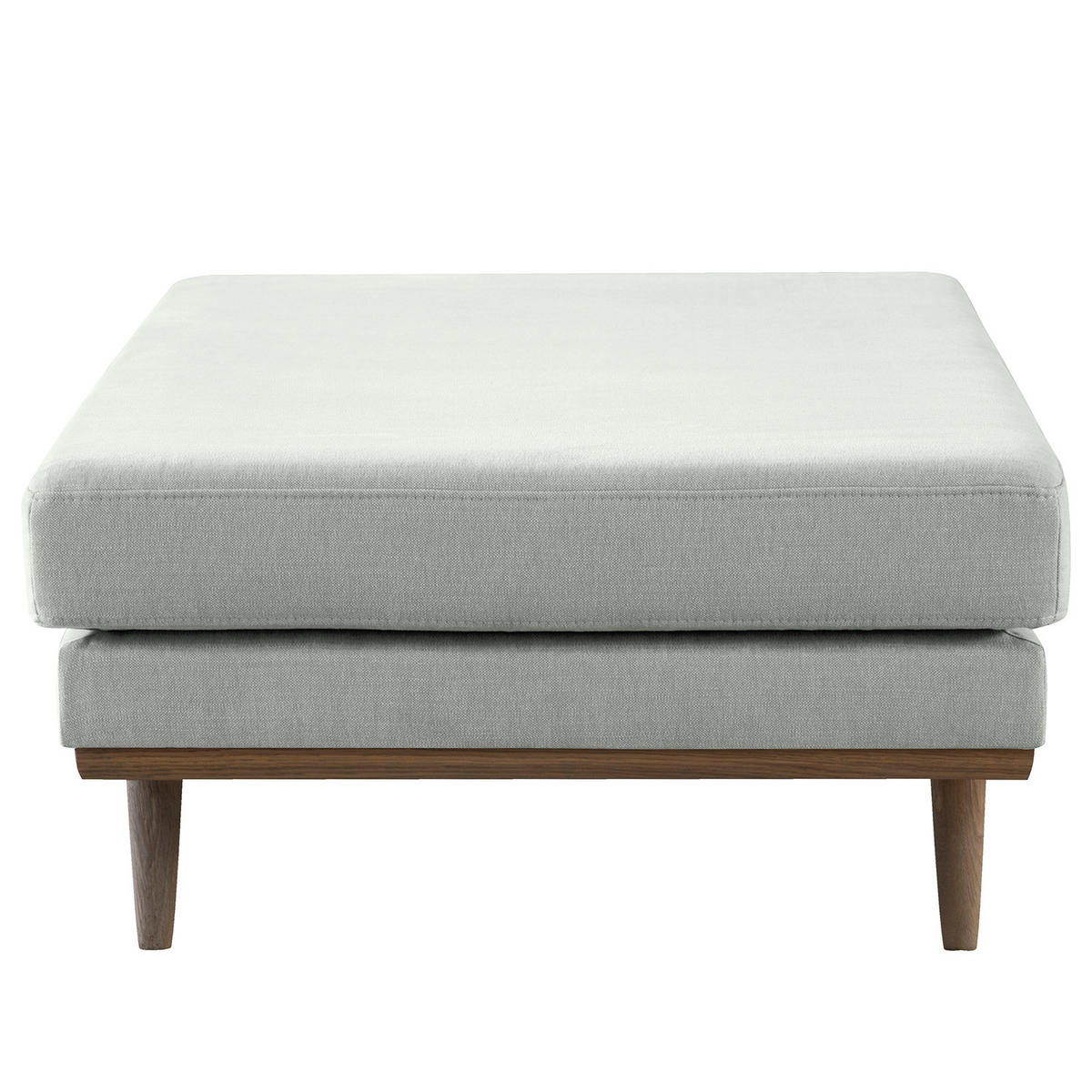 HOCKERBANK - Eichefarben/Grau, Eichenholz/Textil (180/43/81cm) - home24