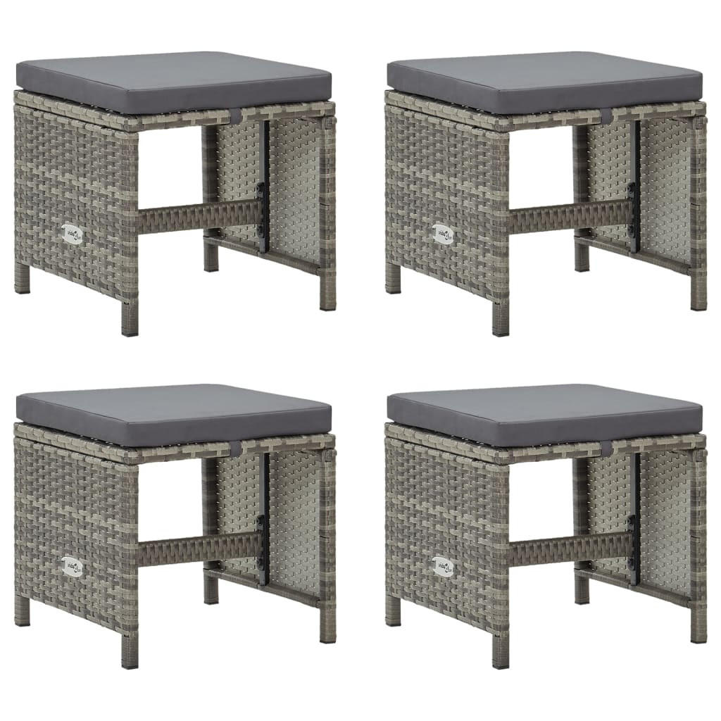 furnicato Gartenhocker Grau 40.5x35x40.5 cm