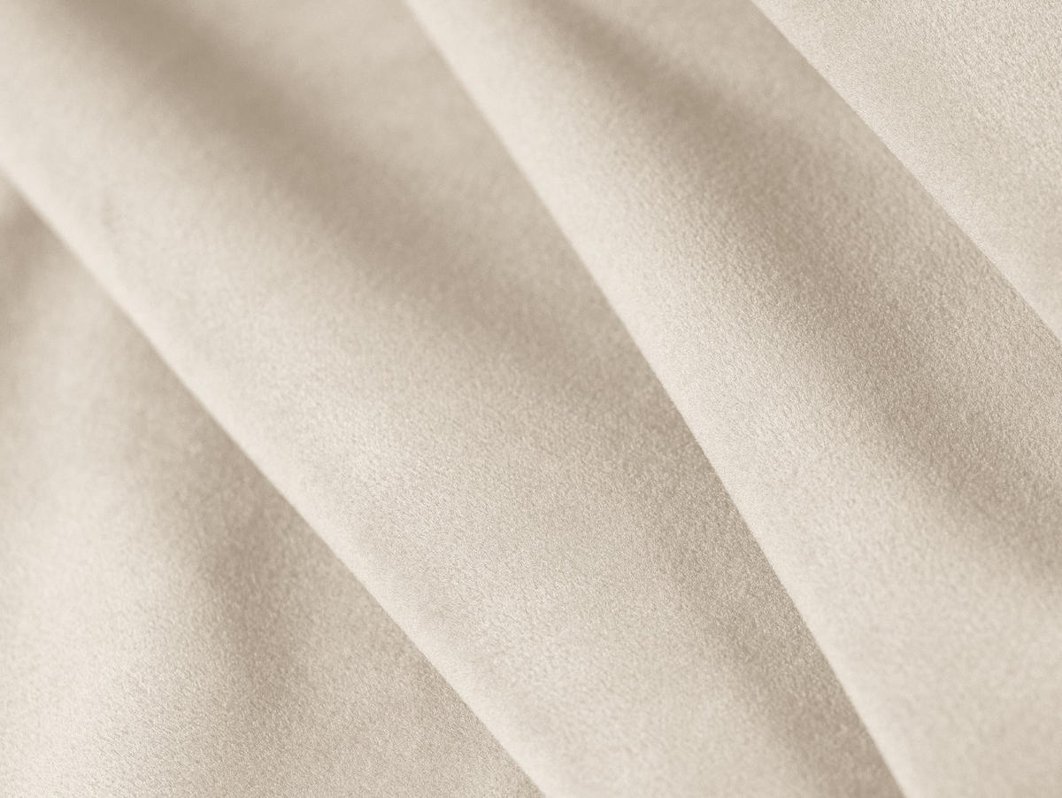 WENDBARES-ECKSOFA Miley aus Samt leichtes beige 5 Sitzplätze - Beige, Textil (255/255cm) - Micadoni