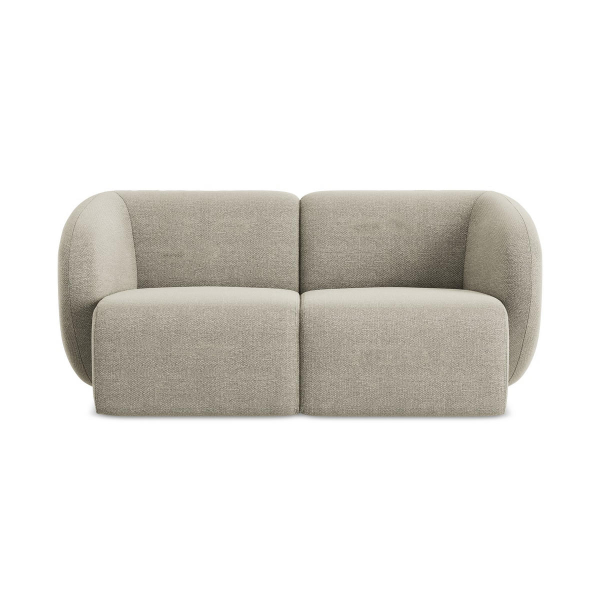 2-SITZER-SOFA Bouclé Stoff Grau - Taupe/Schwarz, Holzwerkstoff/Kunststoff (174/75/94cm) - LaMiaSofa