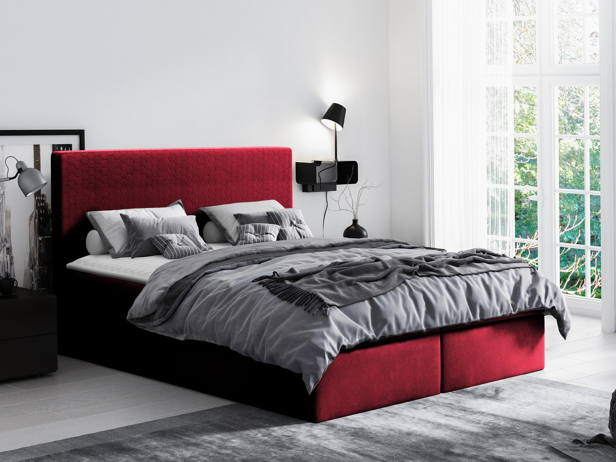 BOXBETT Cosmo - Rot, Holz (160/200cm) - MIRJAN24
