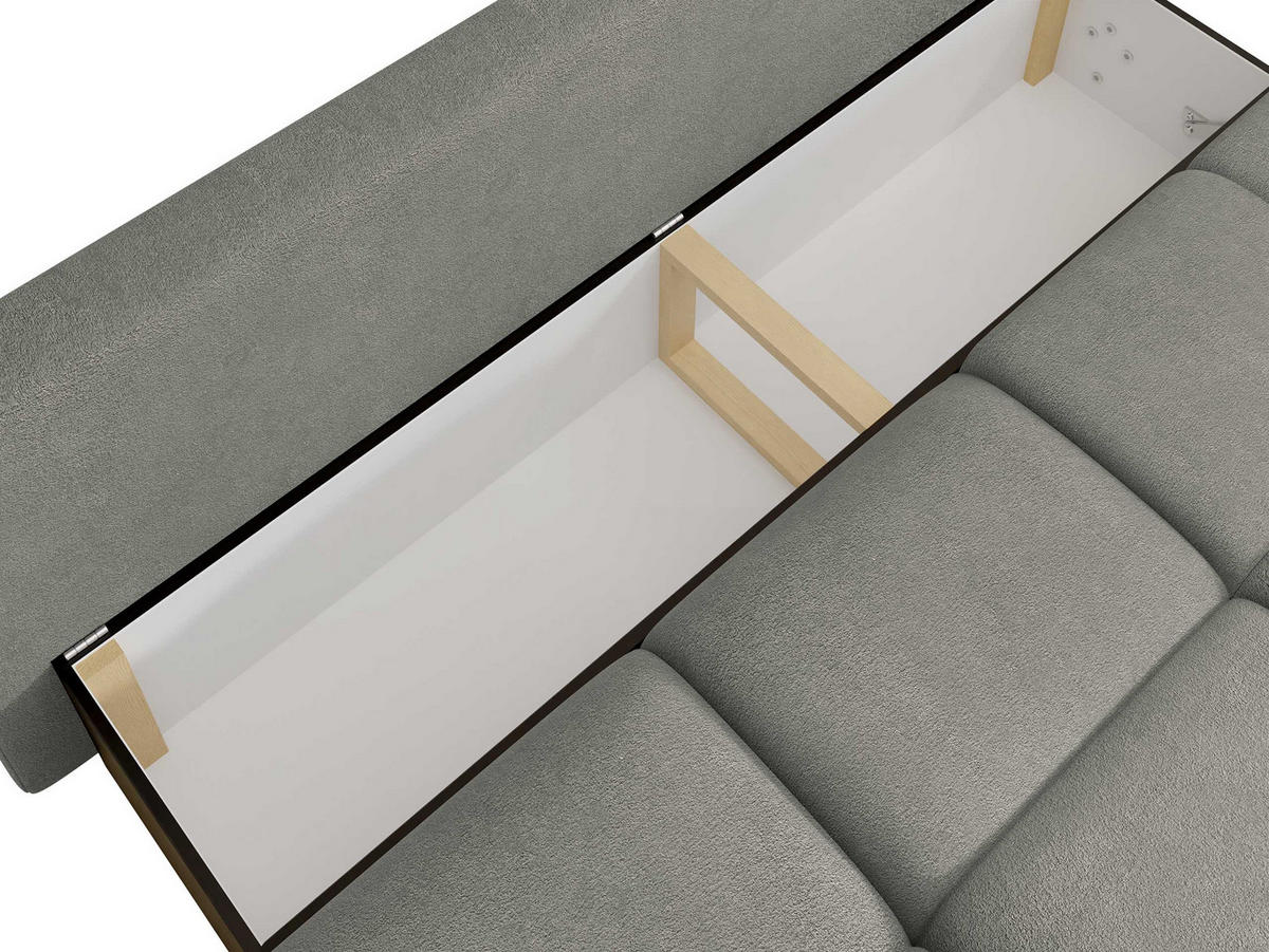 SCHLAFSOFA Honey Mini - Schwarz/Grau, Holz/Kunststoff (195/89/90cm) - MIRJAN24