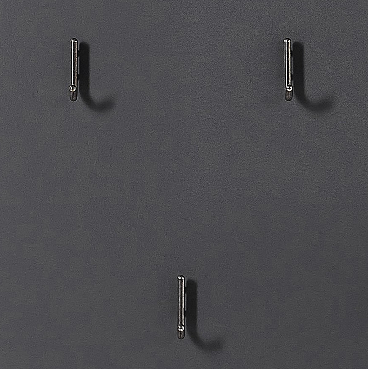 GARDEROBENPANEEL - Graphitfarben, Holzwerkstoff/Metall (93/107/30cm) - home24