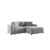 ECKSOFA Megan Xs In Salvador - Hellgrau, Holzwerkstoff/Textil (240/165cm) - Fun Möbel