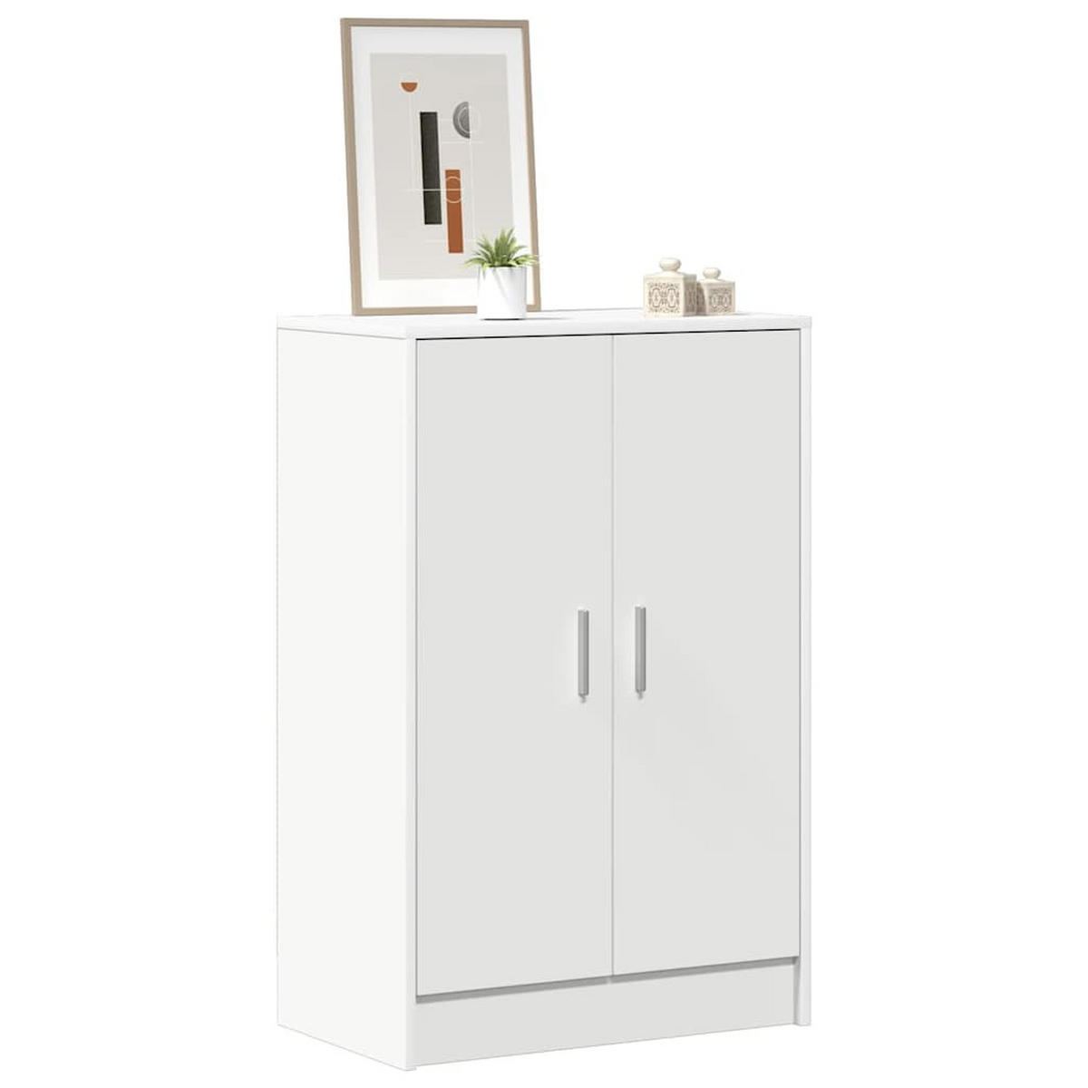 SCHUHSCHRANK Weiss 60/35/92 Cm Holzwerkstoff - Weiß, Holzwerkstoff (35/92/60cm) - vidaXL