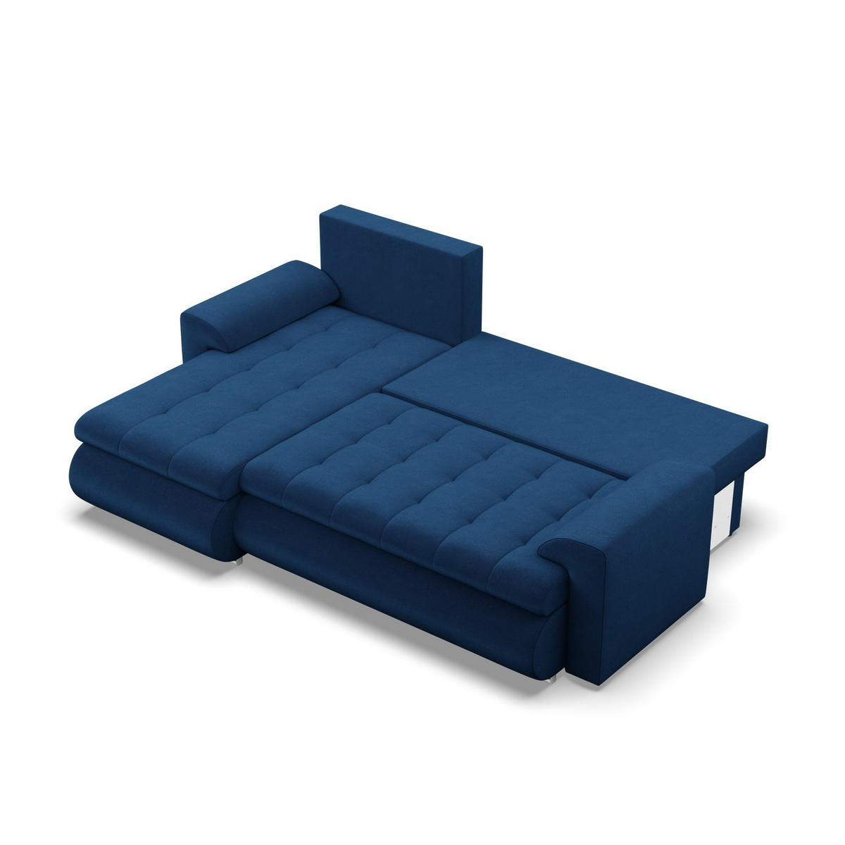 ECKSOFA LINKS MIT SCHLAFFUNKTION FORESTA, Dunkelblau - Dunkelblau, Textil (230/159cm) - Mebligo