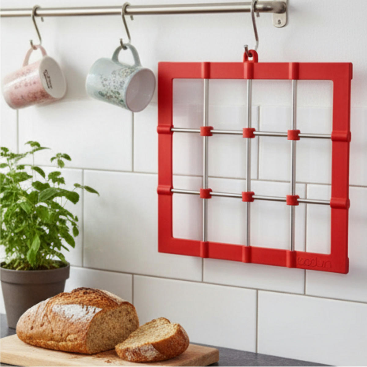 PFANNENUNTERSETZER 17,5 cm Silikon Weiß hitzebeständig rutschfest - Weiß, Kunststoff (17.5/17cm) - Bodum