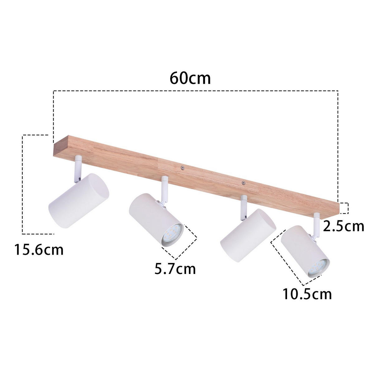 STRAHLER Koblenz 4-flammig 60/10.5/14.5 cm - Braun, Metall (60/10.5/14.5cm) - Nettlife