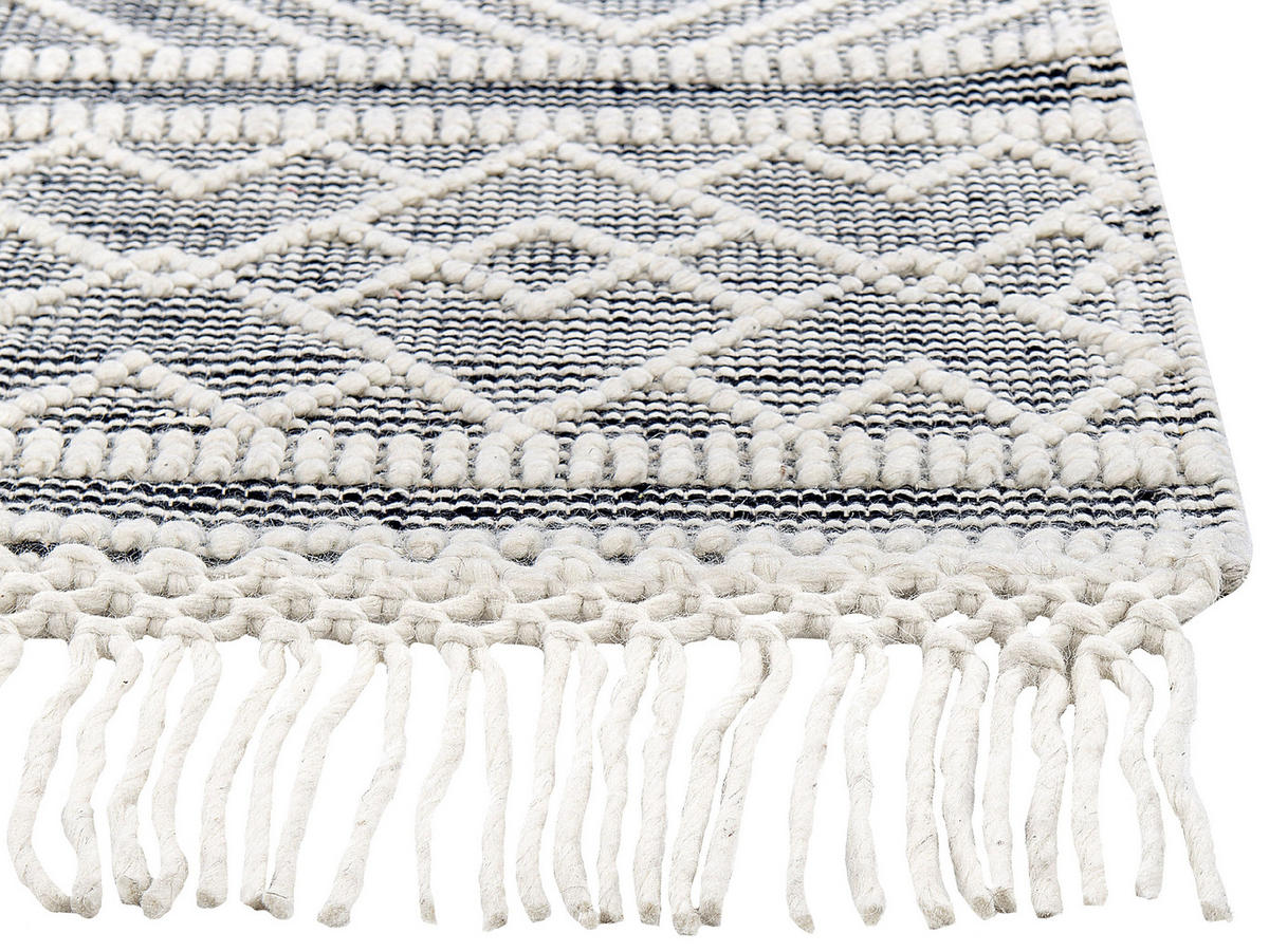 KURZFLOR-TEPPICH Toprakkale 230/160 cm - Grau, Textil (160/230cm) - Beliani