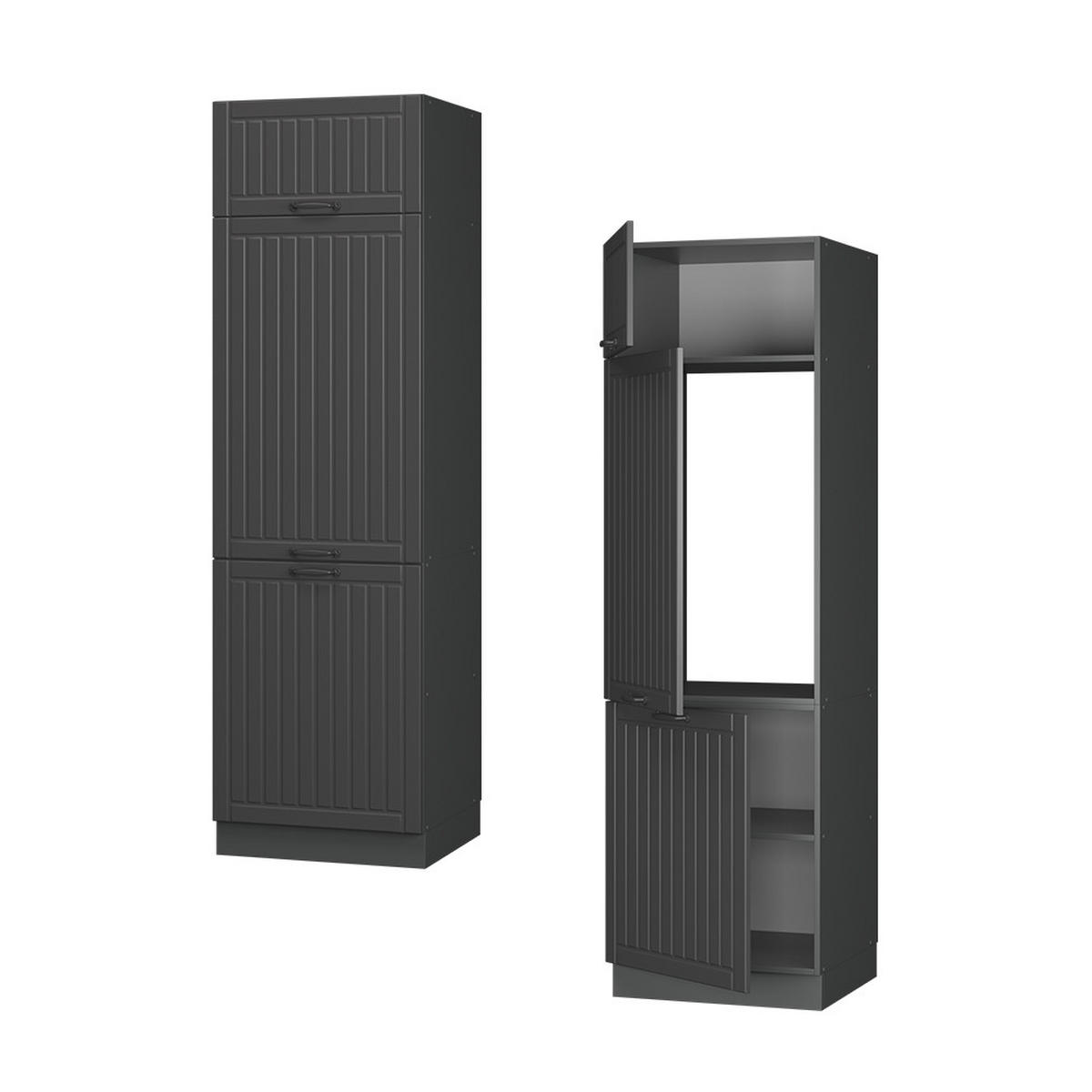 SKŘÍŇKA NA LEDNICI Fame-Line Tmavě šedá - tmavě šedá/antracitová, kompozitní dřevo (60/206.8/58.1cm) - Vicco