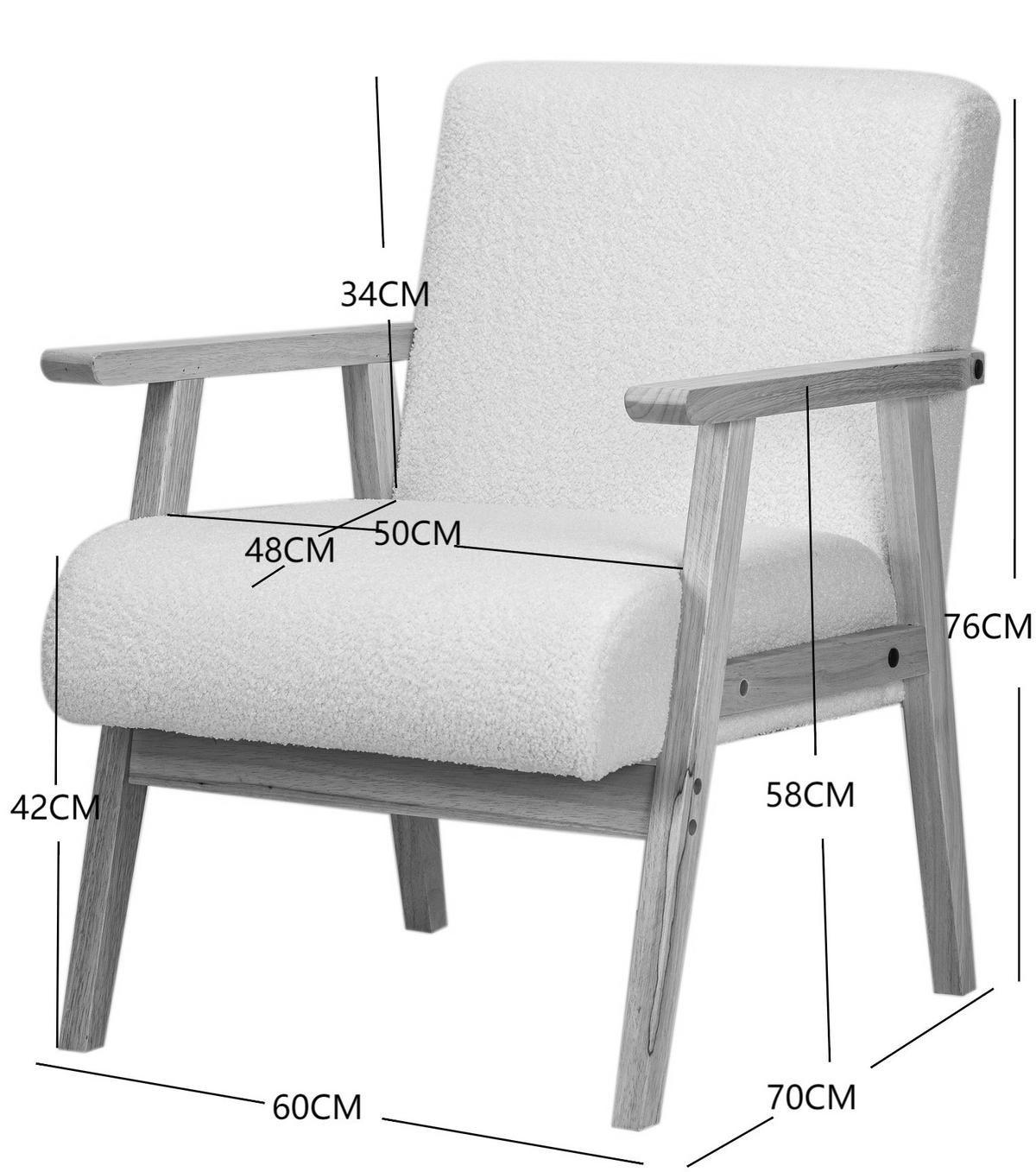 SESSEL Holz Gelb - Gelb, Holz (60/76/70cm) - Nordlys
