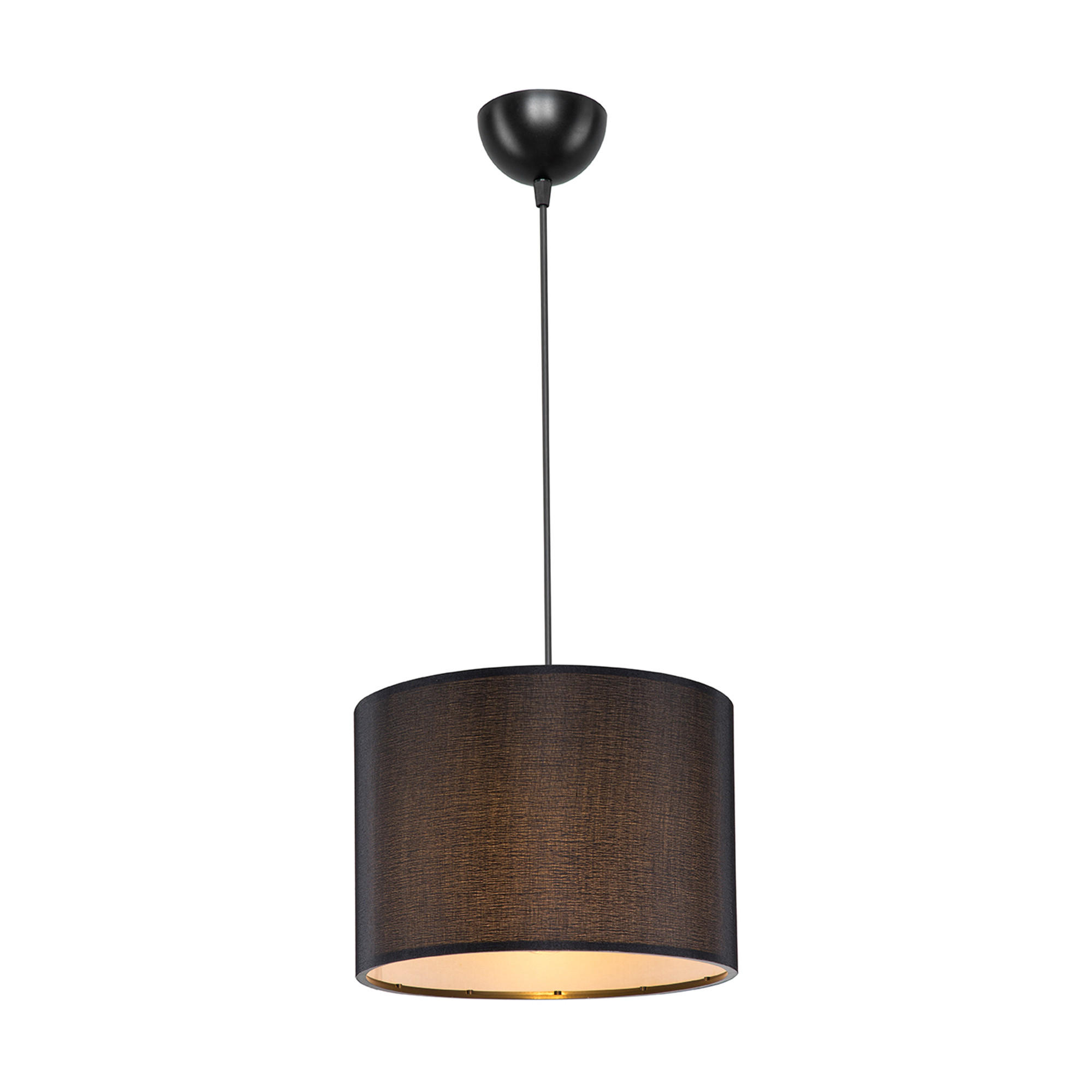 HÄNGELAMPE Willenhall - Schwarz, Textil (22/22/60cm) - lux.pro