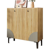 SCHUHSCHRANK aus Spanplatte 90x32x94cm in Naturfarben - Naturfarben, Holzwerkstoff (90/94/32cm) - Modfu
