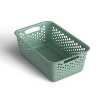 AUFBEWAHRUNGSKORB Grün 30x20x11 cm - 1er Pack - Grün, Kunststoff (20/11/30cm) - ProHome