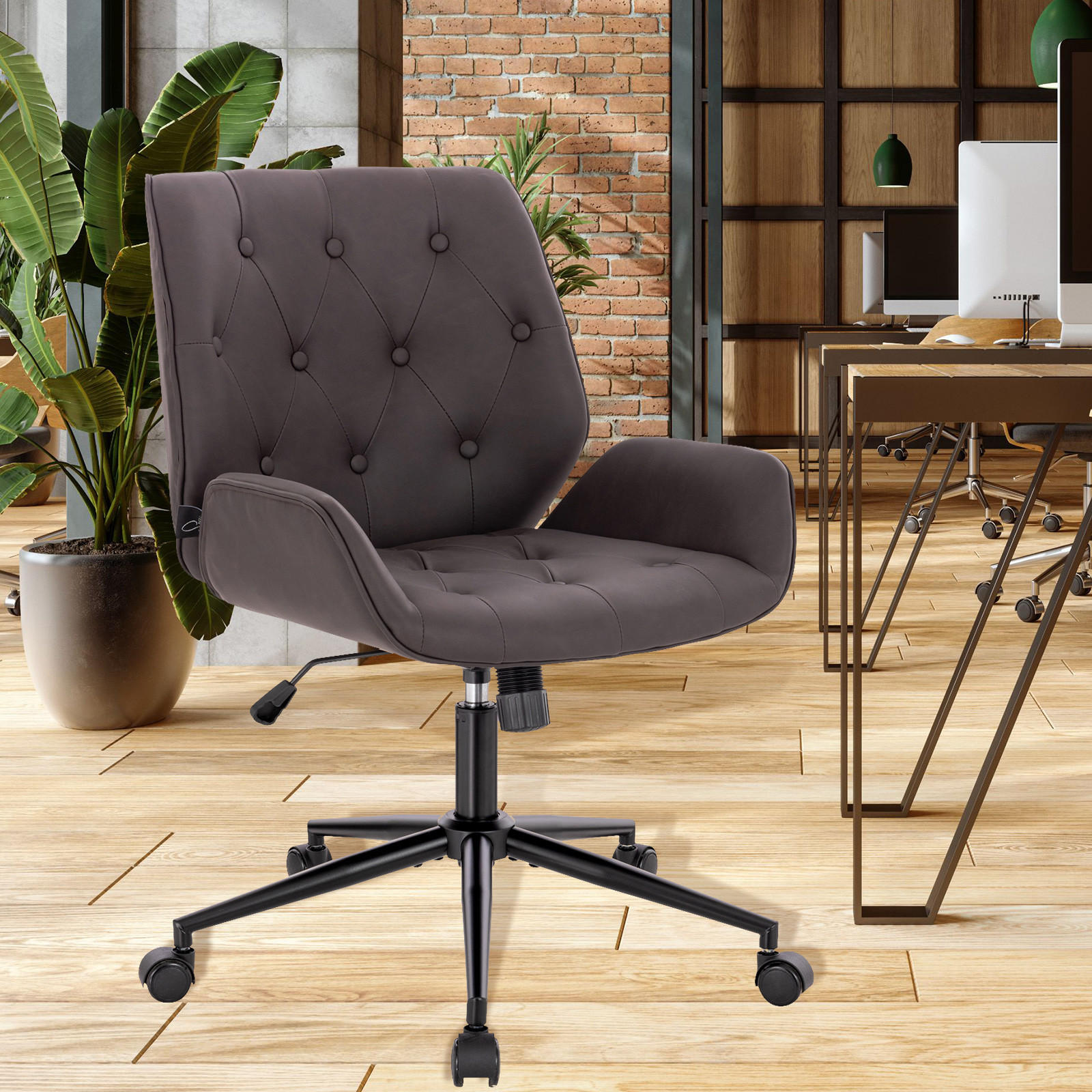 DREHSTUHL GABRIEL Kunstleder Schwarz - Schwarz, Textil (59/99/65cm) - SVITA