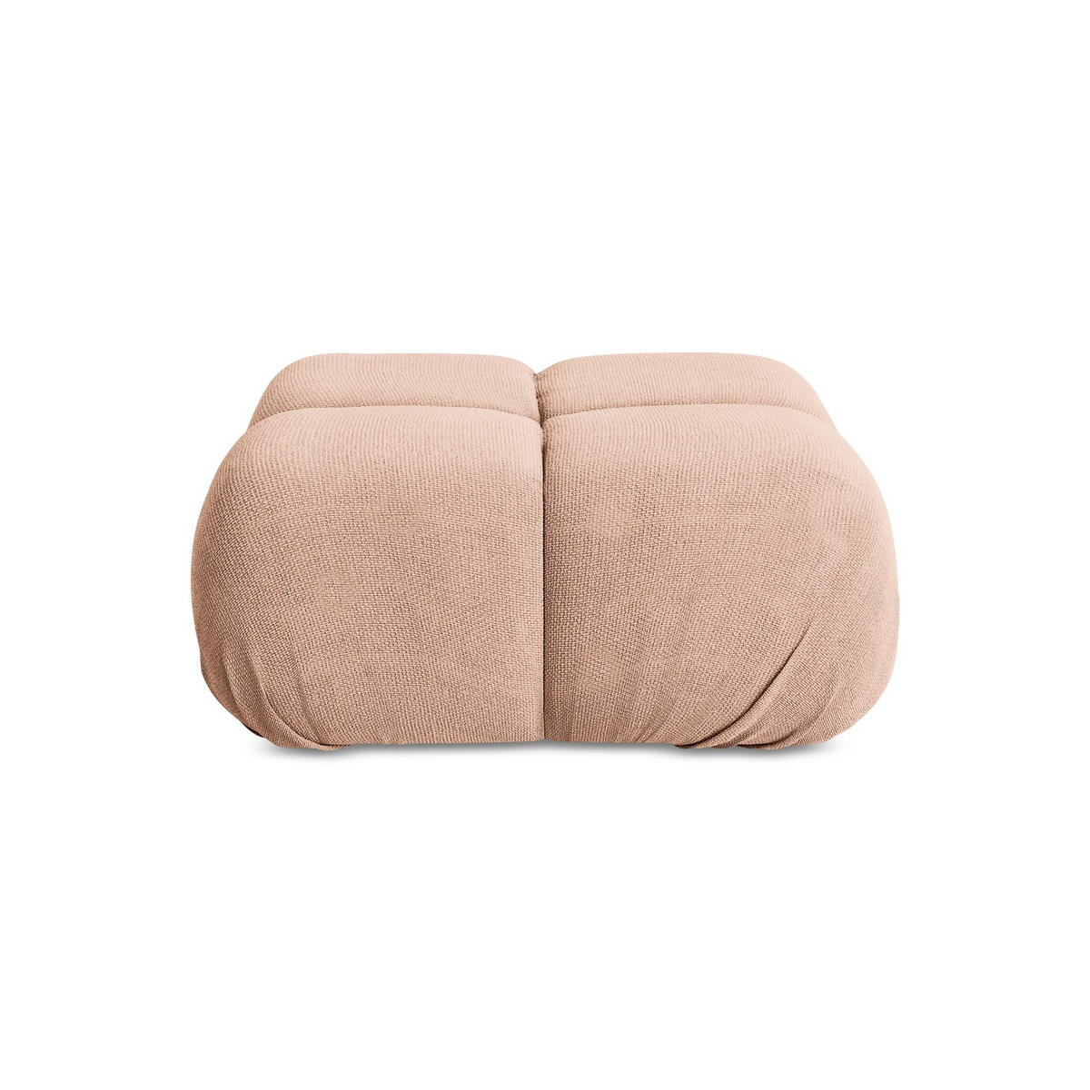 POUF Chenille Stoff Pink - Pink/Koralle, Kunststoff/Textil (95/41/95cm) - LaMiaSofa