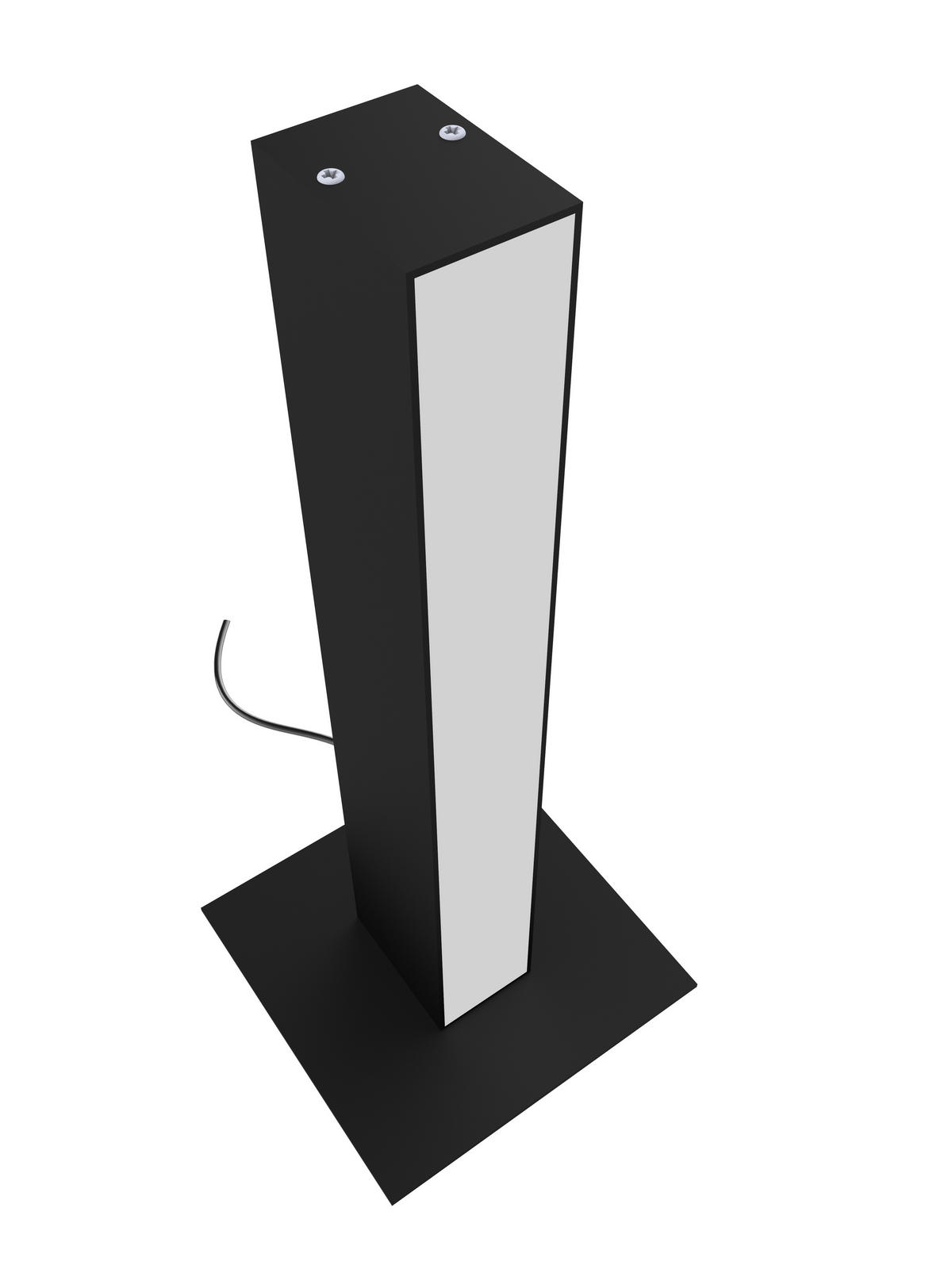 TISCHLEUCHTE Linear - Schwarz, Metall (20/20/30cm) - Lumicom