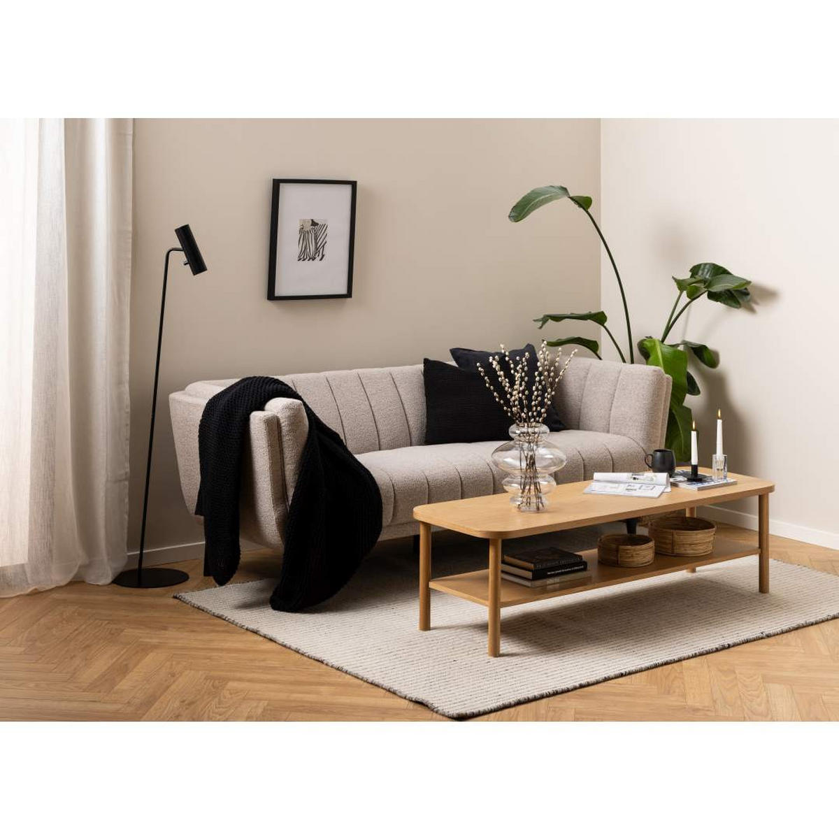 COUCHTISCH, Banbury, Eiche, MDF, 150 x 50 x 42 cm - Eichefarben, Holzwerkstoff (50/150/42cm) - ebuy24